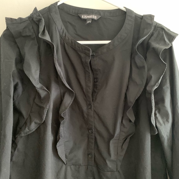 Express Ruffle Front Dress - Picture 2 of 6